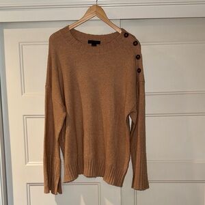 Sanctuary Cozy Tan Button-Shoulder Sweater